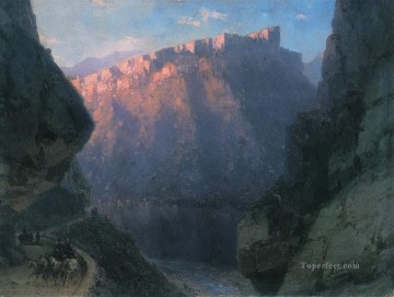 イワン・コンスタンティノヴィチ・アイヴァゾフスキー Painting - ダリアル渓谷 1868 ロマンチックなイワン・アイヴァゾフスキー ロシア
